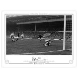 Autographed BOBBY LENNOX 16 x 12 Limited Edition : B/W, depicting BOBBY LENNOX running away in