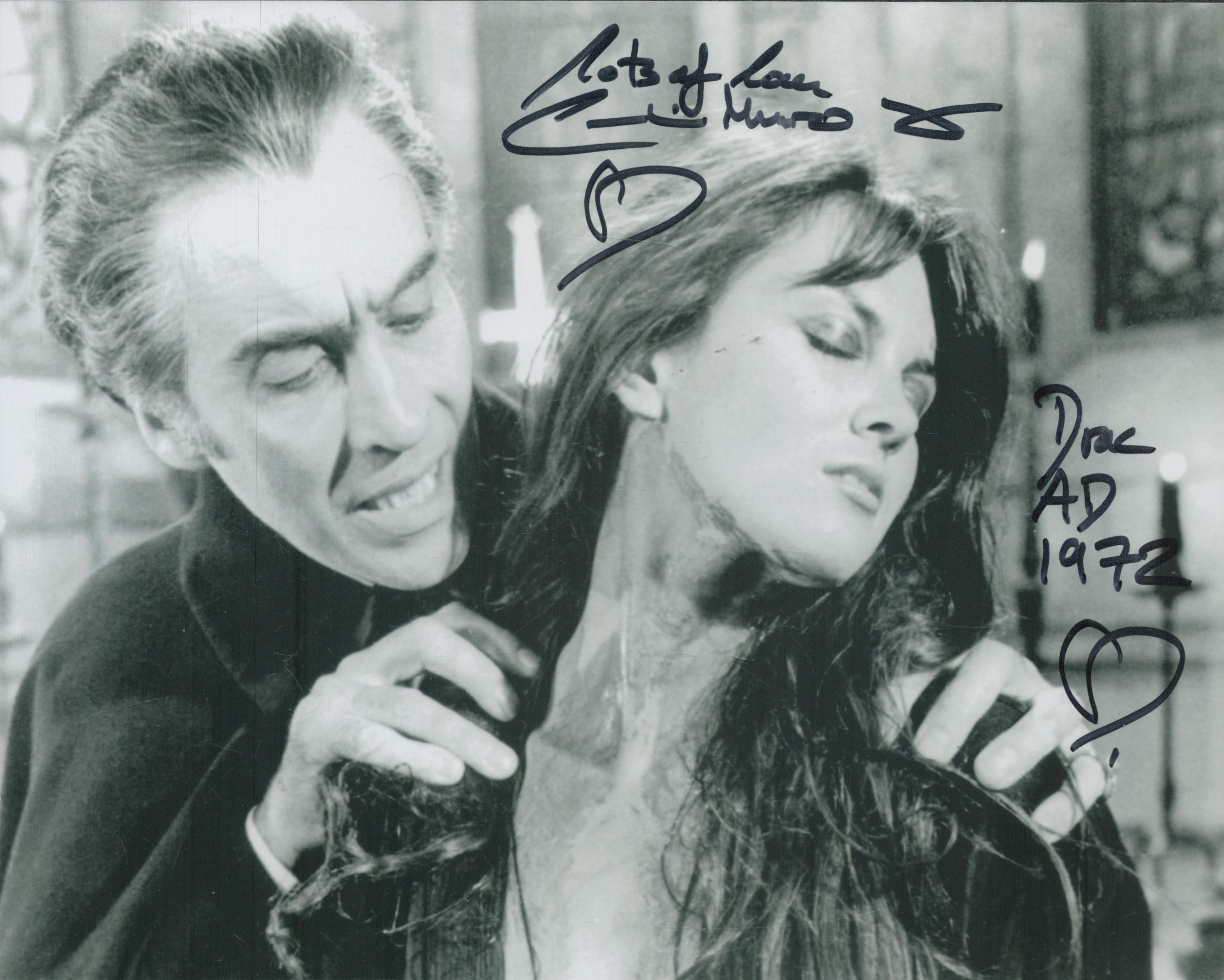 Caroline Munro signed 10x8 inch black and white Dracula photo. Good Condition. All autographs come