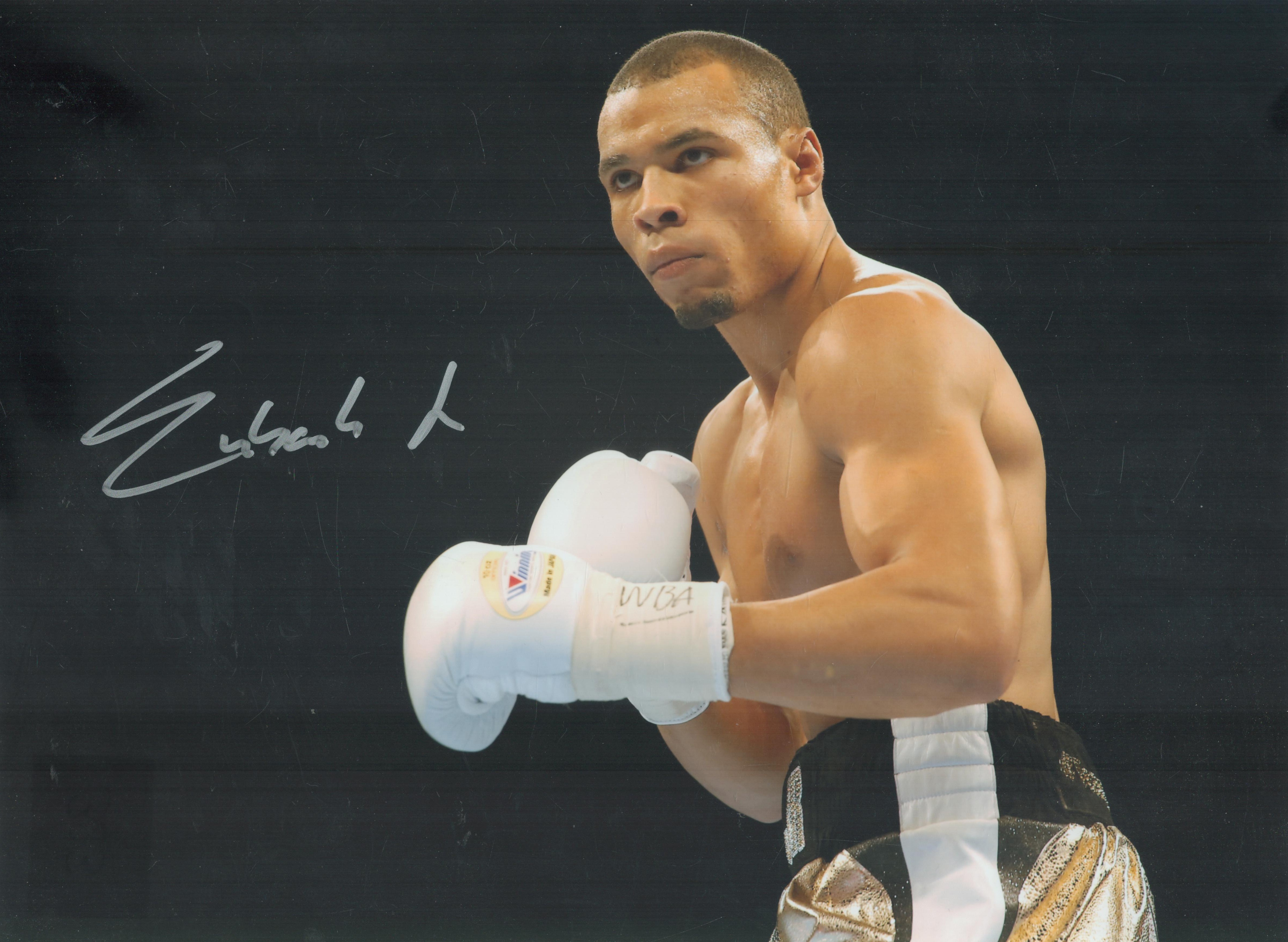 Chris Eubank Jr signed 16x12 inch colour photo. Good Condition. All autographs come with a