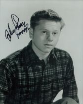 Mickey Rooney signed 10x8 inch black and white photo. Good Condition. All autographs come with a