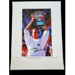 Ivan Lendl signed 22x16 inch limited edition 187/250 Sir Vivian Richards foundation colour print.