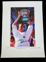 Ivan Lendl signed 22x16 inch limited edition 187/250 Sir Vivian Richards foundation colour print.