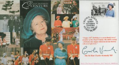 Rt Hon Charles Kennedy MP signed The Queen Mothers Century FDC. Good Condition. All autographs