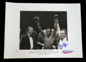 Maurice Hope signed 22x16 inch Sporting Masters limited edition print 154/500. Good Condition. All