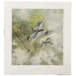 Typhoon Scramble print by Michael Turner signed by Ian Gale Station Commander RAF Lossiemouth.