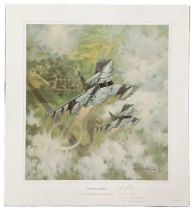 Typhoon Scramble print by Michael Turner signed by Ian Gale Station Commander RAF Lossiemouth.