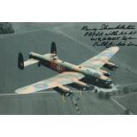 WW2 Pathfinder Henry Shackleton 405 sqn bomber command signed stunning 12 x 8 inch colour