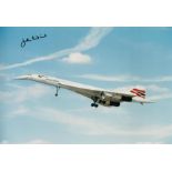 Concorde John Lidiard 1st Passenger Flight SEO 1976 signed 12 x 8 colour photo. Super image with