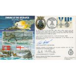 WW2 Sinking of the Bismarck 50th ann cover signed by HMS Hood survivors Ted Briggs and Bob