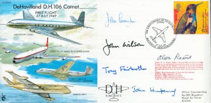 Multiple signed Experimental Jet Aircraft Cover EJA(S)18. De Havilland D.H 106 Comet Cover. Flown in