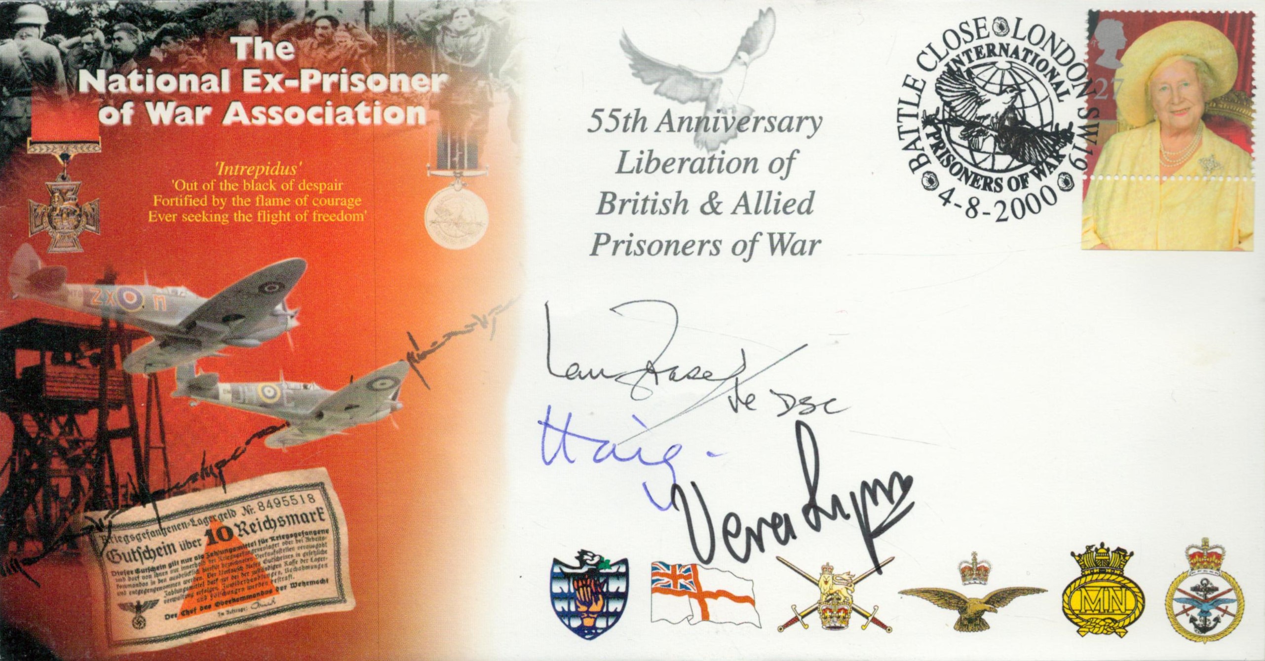 WW2 Vera Lynn, Ian Fraser VC and Colditz POW Earl Haig signed Ex Prisoners of War cover. Haig has