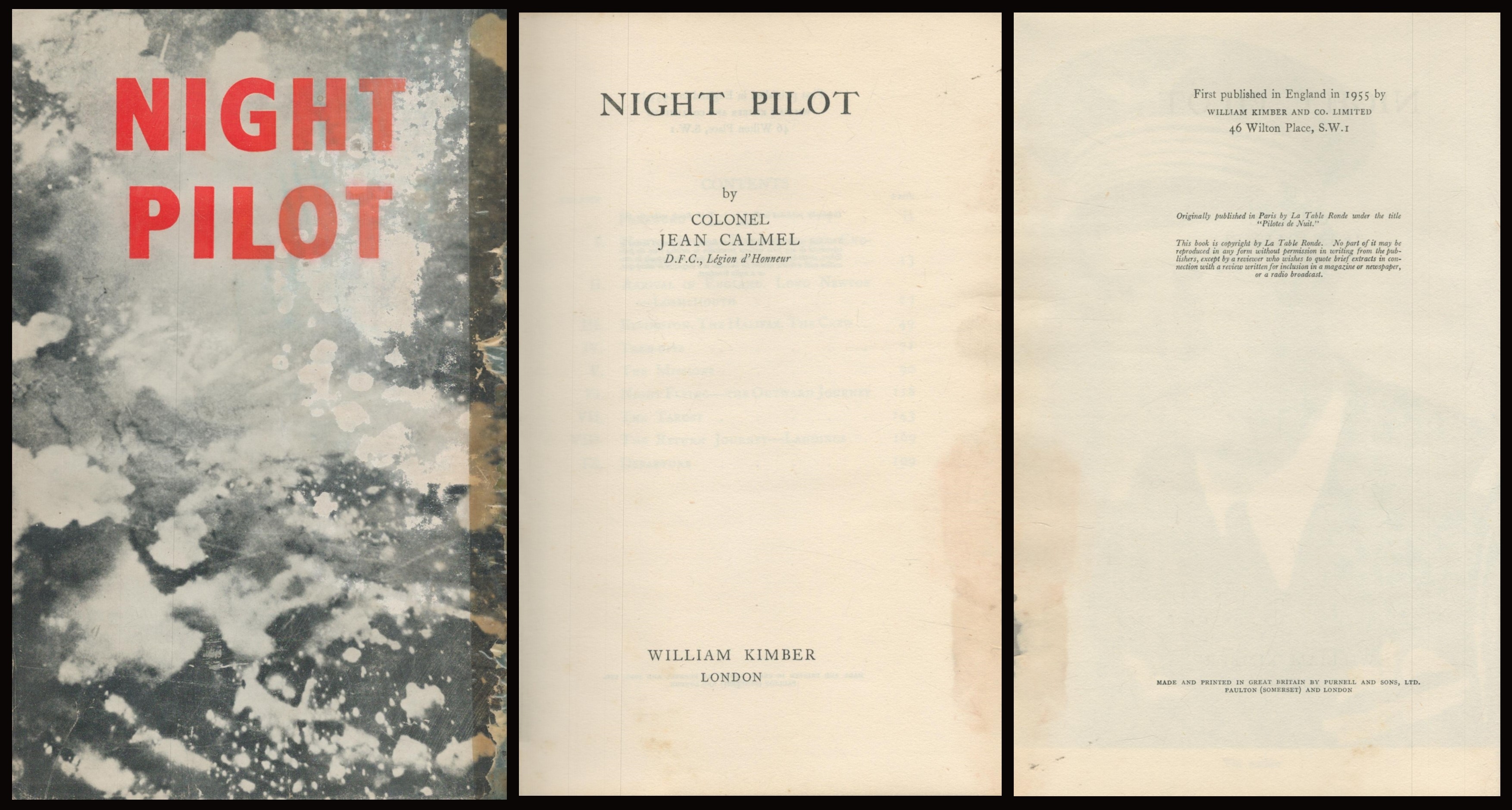 Night Pilot Rare 1955 First Edition Signed 22 WW2 RAF Bomber Command Veterans. Night Pilot" by - Bild 2 aus 2