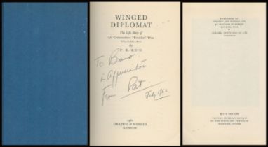 WW2 Colditz Escaper Pat Reid signed Book Winged Diplomat By P.R. Reid Signed First Edition 1962 R.
