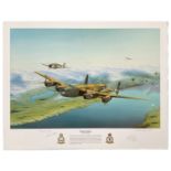 WW2 Bergen Incident multiple 617 sqn signed print by Keith Aspinall. This stunning print is signed