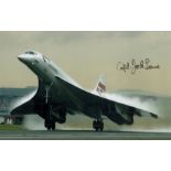 Capt Jock Lowe The Longest Serving Pilot Of Concorde signed 12 x 8 colour photo. Captain W. D. (