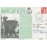 WW2 test pilot Eric Winkle Brown DSC AFC signed official HMS Ocean Navy cover 1995. Rare special