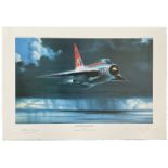 WW2 Roland Beamont DSO DFC signed Brian Petch print Thundering Lightning, Numbered 193/500. Stunning