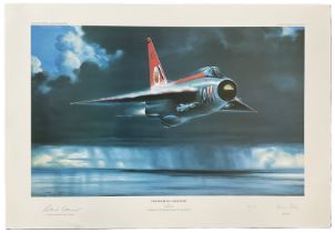 WW2 Roland Beamont DSO DFC signed Brian Petch print Thundering Lightning, Numbered 193/500. Stunning