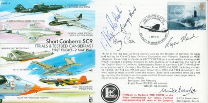Multiple signed Experimental Jet Aircraft Cover EJA(S)13. Short Canberra SC9 double flown with
