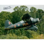 WW2 SOE Lysander occupied Europe drop pilot Len Ratcliff DFC signed 10 x 8 inch colour RAF