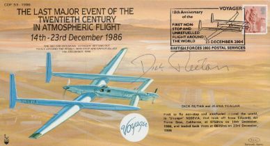 US pilot Dick Rutan signed 2004 V.C.C. Centenary of Flight Series COF53 Signed Cover. The Last Major