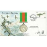 WW2 Luftwaffe fighter ace Lt Wilhelm Noller KC signed 2000 Battle of Britain cover. Ju87 Stuka pilot