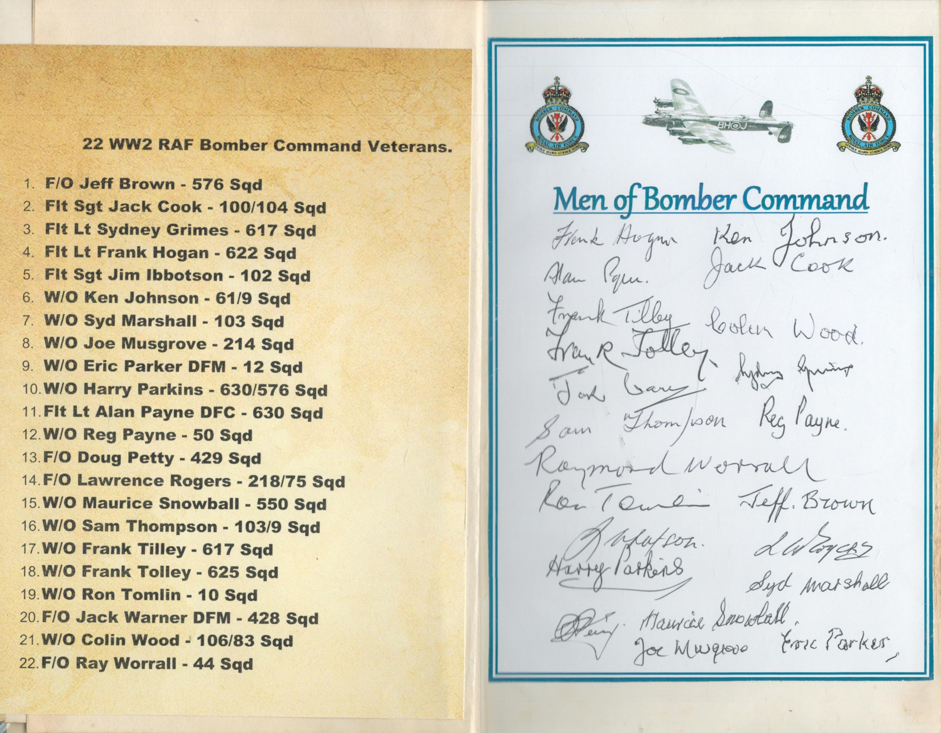 Night Pilot Rare 1955 First Edition Signed 22 WW2 RAF Bomber Command Veterans. Night Pilot" by