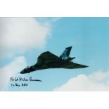 Flt Lt Mike Pearson RAF 12 Squadron VULCAN Bomber AEO signed photo. Good Condition. All autographs