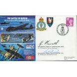 The Battle of Berlin double signed 50th ann WW2 cover JS50/43/10. Signed by veterans Sqn Ldr Haworth