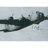 WW2 W/O Phil Bates 149 sqn bomber command veteran signed 6 x inch b/w bomber photo. Good