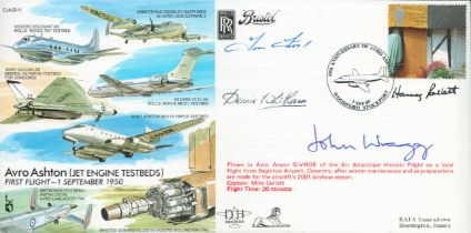 Multiple signed Experimental Jet Aircraft Cover EJA S11 50th Anniversary Avro Ashton Jet Testbeds