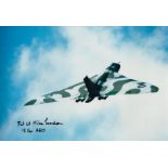 Flt Lt Mike Pearson RAF 12 Squadron VULCAN Bomber AEO signed photo. Good Condition. All autographs
