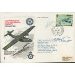 WW2 sighting of German Battleship Bismarck 35th ann cover 1976 flown by Puma and signed by Wg Cdr