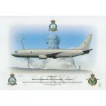 Boeing P8A Poseidon Pride of Moray multiple signed Print Endurance 16 x 1 inches with eight