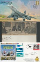 Concorde Andre Turcat signature, Brian Trubshaw and John Cochrane signed flown covers. Good