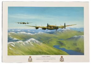 WW2 617 sqn print Target Tirpitz by Keith Aspinall, 17 x 12 inch print, stunning image showing