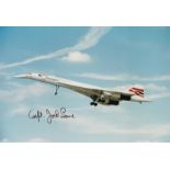 Capt Jock Lowe The Longest Serving Pilot Of Concorde signed 12 x 8 colour photo. Captain W. D. (