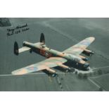 WW2 Flt Lt Tony Hiscock DFC 156 sqn pilot bomber command signed stunning 12 x 8 inch colour