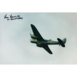 WW2 Flt Lt Brian Bramley SEAC 42sqn bomber command signed stunning 12 x 8 inch colour bomber in