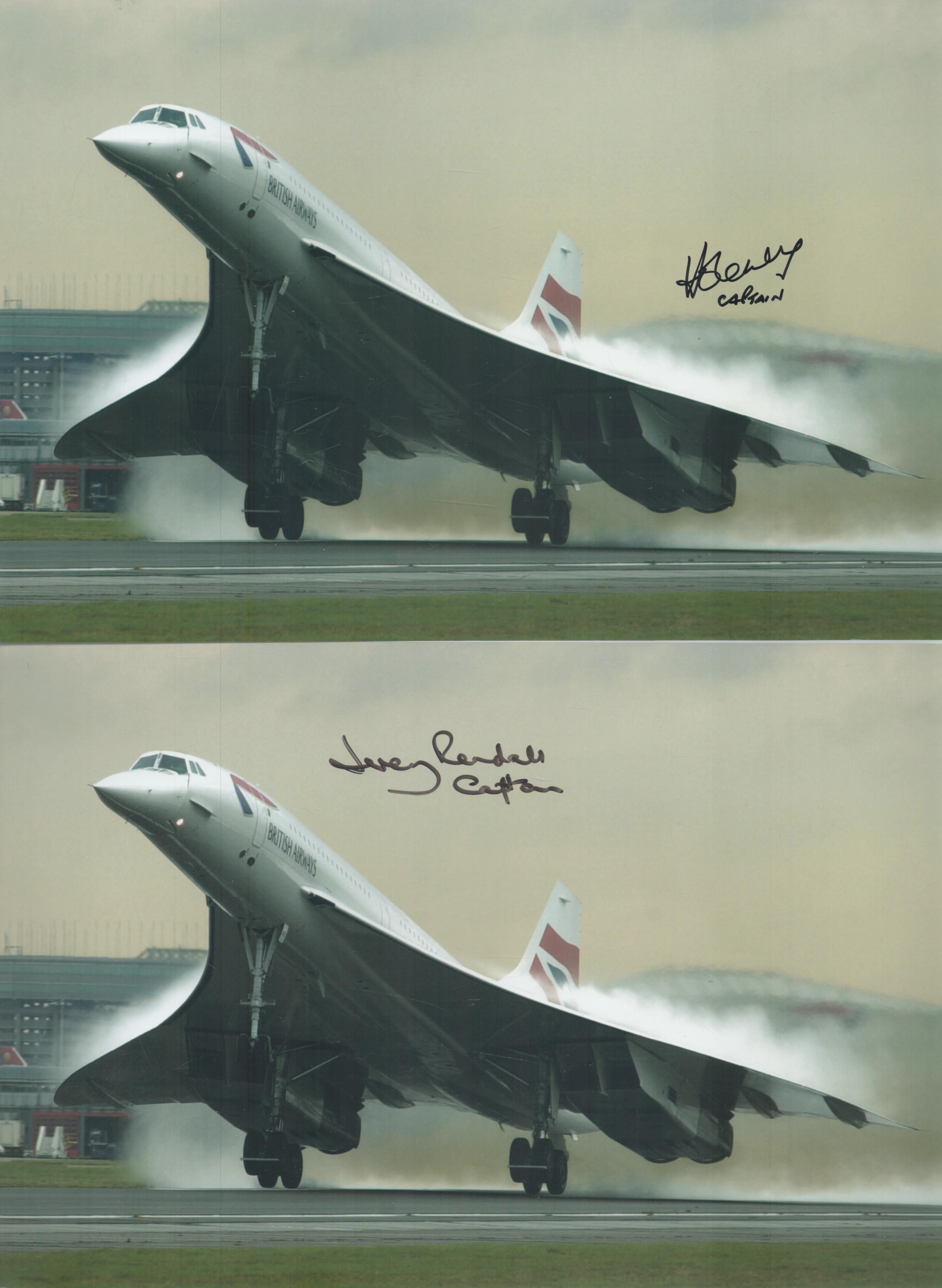 Concorde collection of four stunning 12 x 8 colour photos signed by Captains David Leney, Jeremy - Image 2 of 2