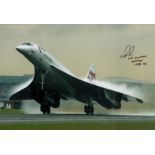 Capt Vivian Gunton. Concorde signed 12 x 8 colour photo. Captain Vivian Gunton started flying in