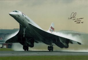 Capt Vivian Gunton. Concorde signed 12 x 8 colour photo. Captain Vivian Gunton started flying in
