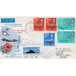 1964 rare First Flight cover FFC from Suva Fiji to Nukualofa Tonga . Very interesting postal history