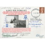 WW2 Navy Remembrance cover signed by 12 veterans of X-Craft and Chariot underwater attack craft