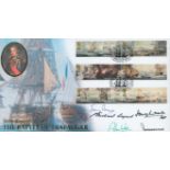 Battle of Trafalgar rare multiple Admirals signed Internetstamps cover. One of only 75 signed by