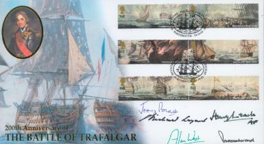 Battle of Trafalgar rare multiple Admirals signed Internetstamps cover. One of only 75 signed by