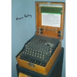 WW2 Bletchley Park codebreaker Mavis Batey signed lovely 12 x 8 inch colour Enigma machine photo.