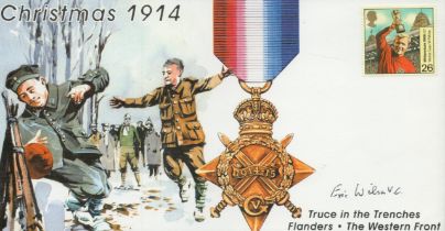 WW2 Eric Wilson VC Victoria Cross winner signed Truces in the Trenches Great War cover. On 11-15