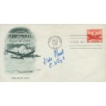WW2 Luftwaffe night fighter ace Dietrich Schmidt signed 1949 US Air Mail FDC. Dietrich Schmidt was