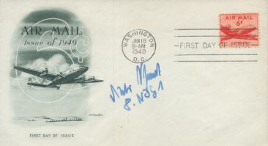 WW2 Luftwaffe night fighter ace Dietrich Schmidt signed 1949 US Air Mail FDC. Dietrich Schmidt was